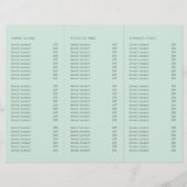 Elegant Seafoam Abstract Flower Modern Brochure (Achterkant)