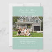 Elegant Seafoam Our New Home Photo Movement Aankondiging (Voorkant)