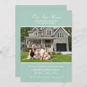 Elegant Seafoam Our New Home Photo Movement Aankondiging (Voorkant / Achterkant)