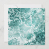 Elegant Seafoam Silver Stripe Custom Name Wedding Notitiekaartje (Achterkant)