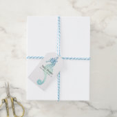 Elegant Seahorse Baby shower Cadeaulabel (Met Touw)