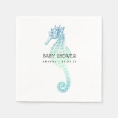 Elegant Seahorse Baby shower Servet (Voorkant)