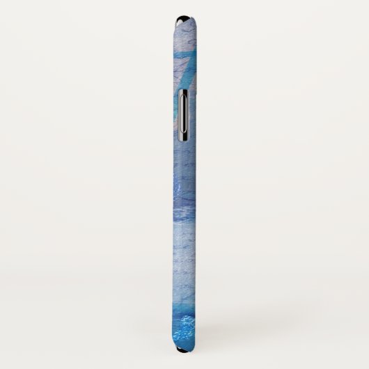 Elegant  Seahorse Blue Ocean Waves Case-Mate iPhone Case (Achterkant / rechts)