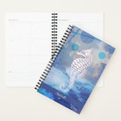 Elegant  Seahorse Blue Ocean Waves Name Planner (Display)