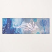 Elegant  Seahorse Blue Ocean Waves Name Yogamat (Voorkant (horizontaal))