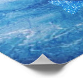 Elegant  Seahorse Blue Ocean Waves Poster (Hoek)