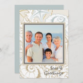 Elegant Seashell Beach Marine Persoonlijke foto (Voorkant / Achterkant)