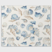 Elegant Seashell Border  Cadeaupapier (Vlak)