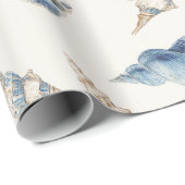 Elegant Seashell Border  Cadeaupapier (Rol Hoek)