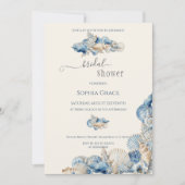 Elegant Seashell Border Vrijgezellenfeest Kaart (Voorkant)