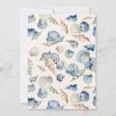 Elegant Seashell Border Vrijgezellenfeest Kaart (Achterkant)