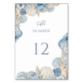 Elegant Seashell Border Wedding Kaart (Voorkant)