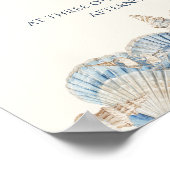 Elegant Seashell Border Wedding welcome Poster (Hoek)
