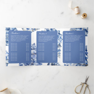 Elegant Seashell Logo Trifold Brochure Drieluik Kaart