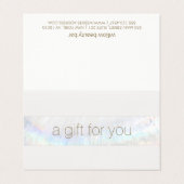 Elegant Seashell Spa Salon Cadeaubon Visitekaartje (Buitenkant ongevouwen)