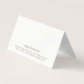 Elegant Seashell Spa Salon Cadeaubon Visitekaartje (Achterkant)