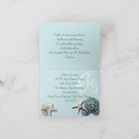 Elegant Seashells Beach Weddenschappen (Binnen)