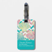 Elegant Seashells Pattern Bagagelabel (Achterkant verticaal)