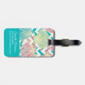 Elegant Seashells Pattern Bagagelabel (Achterkant horizontaal)