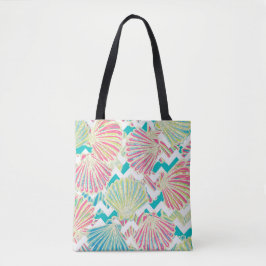 Elegant Seashells Pattern Tote Bag