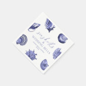 Elegant Seashells & Wedding Bells Vrijgezellenfees Servet (Hoek)