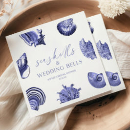 Elegant Seashells & Wedding Bells Vrijgezellenfees Servet