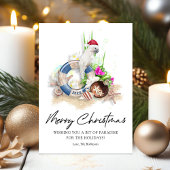 Elegant Seaside Beach kerst Feestdagenkaart