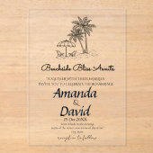 Elegant Seaside Beach Wedding Invitation Acryl Uitnodigingen (Voorkant)