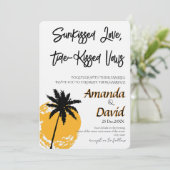 Elegant Seaside Beach Wedding Invitation Kaart (Staand voorkant)