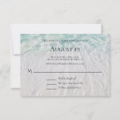 Elegant Seaside String Lights Beach Website RSVP Kaartje (Achterkant)