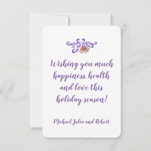 Elegant Season Greetings kerstboom Roos Gold Bedankkaart (Achterkant)