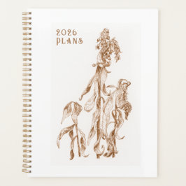 Elegant Seasonal Botanical Ink Art 2026 Planner