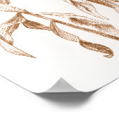 Elegant Seasonal Botanical Ink Art  Wall Poster (Hoek)