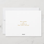 Elegant Seasons Greetings Gold Script Typography Feestdagenkaart (Achterkant)