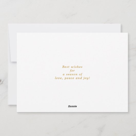 Elegant Seasons Greetings Gold Script Typography Feestdagenkaart (Achterkant)