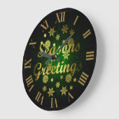 Elegant Seasons Greetings kerstklok Grote Klok (Hoek)