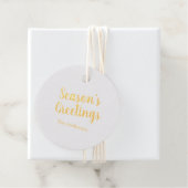 Elegant Season's Greetings Script Bedankjes Labels (Met doos)