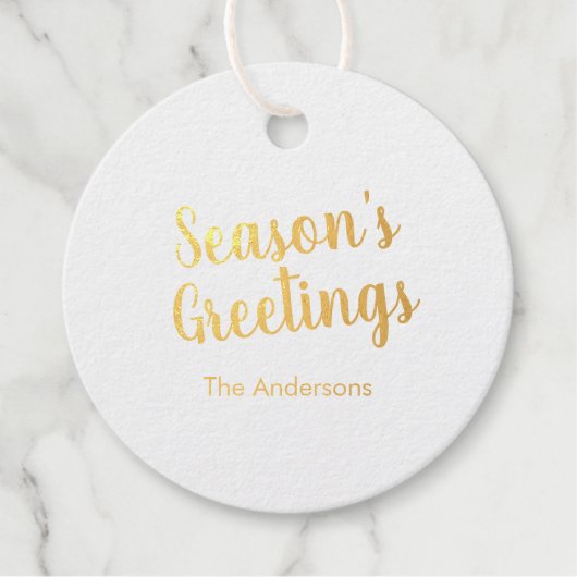 Elegant Season's Greetings Script Bedankjes Labels (Voorkant)