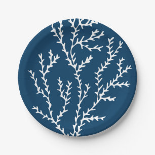 Elegant Seaweed Pattern - Ocean Thmed - Blauwgroen Papieren Bordje