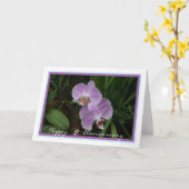 Elegant Second Wedding Jubileum Paarse Orchids Kaart (Gele Bloem)