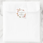 Elegant Secret Garden Delicate Floral Wedding Vierkante Sticker (Tas)