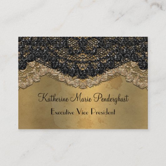 Elegant Segonzac Victoriaans Zwart Visitekaartje (Voorkant)
