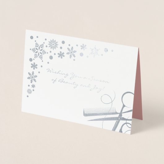 Elegant seizoen van schoonheid en vreugde zakelijk folie kaarten (Voorkant)