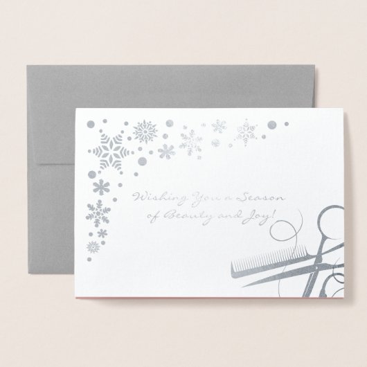 Elegant seizoen van schoonheid en vreugde zakelijk folie kaarten (Voorkant met envelop)