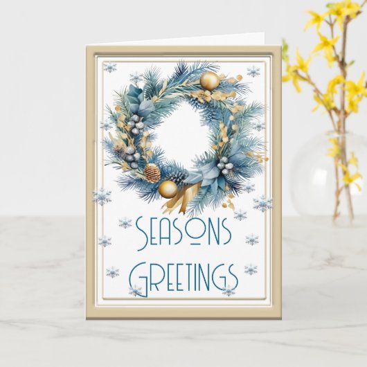 Elegant Seizoenen Groeten Kaart (Gele Bloem)