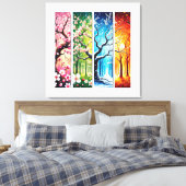 Elegant Seizoensgebonden en Bloemen Wall Art Colle Canvas Afdruk (Insitu (Slaapkamer))