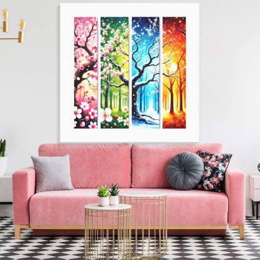 Elegant Seizoensgebonden en Bloemen Wall Art Colle Canvas Afdruk (Insitu (Woonkamer))