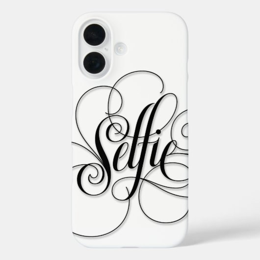 Elegant SELFIE Luxurous Floursive Calligraphy Case-Mate iPhone Case (Achterkant)