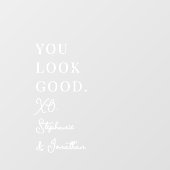 Elegant Selfie Mirror Wedding Welcome Sign Decal (Vel)