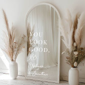 Elegant Selfie Mirror Wedding Welcome Sign Decal